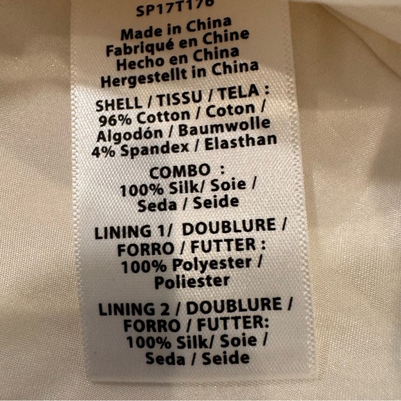 NWT Rachel Zoe Women’s Cotton & Silk Off The Shoulder Tiered Ruffle Top Ecru Sz6 - Picture 10 of 10